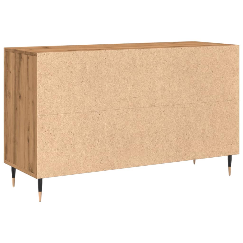 Dressoir 100x36x60 cm bewerkt hout artisanaal eikenkleurig