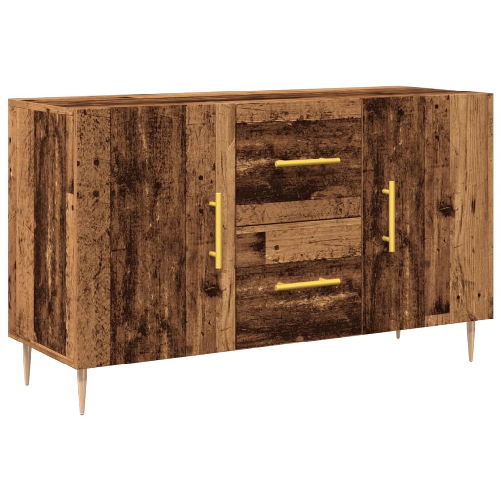Dressoir 100x36x60 cm bewerkt hout oud houtkleurig