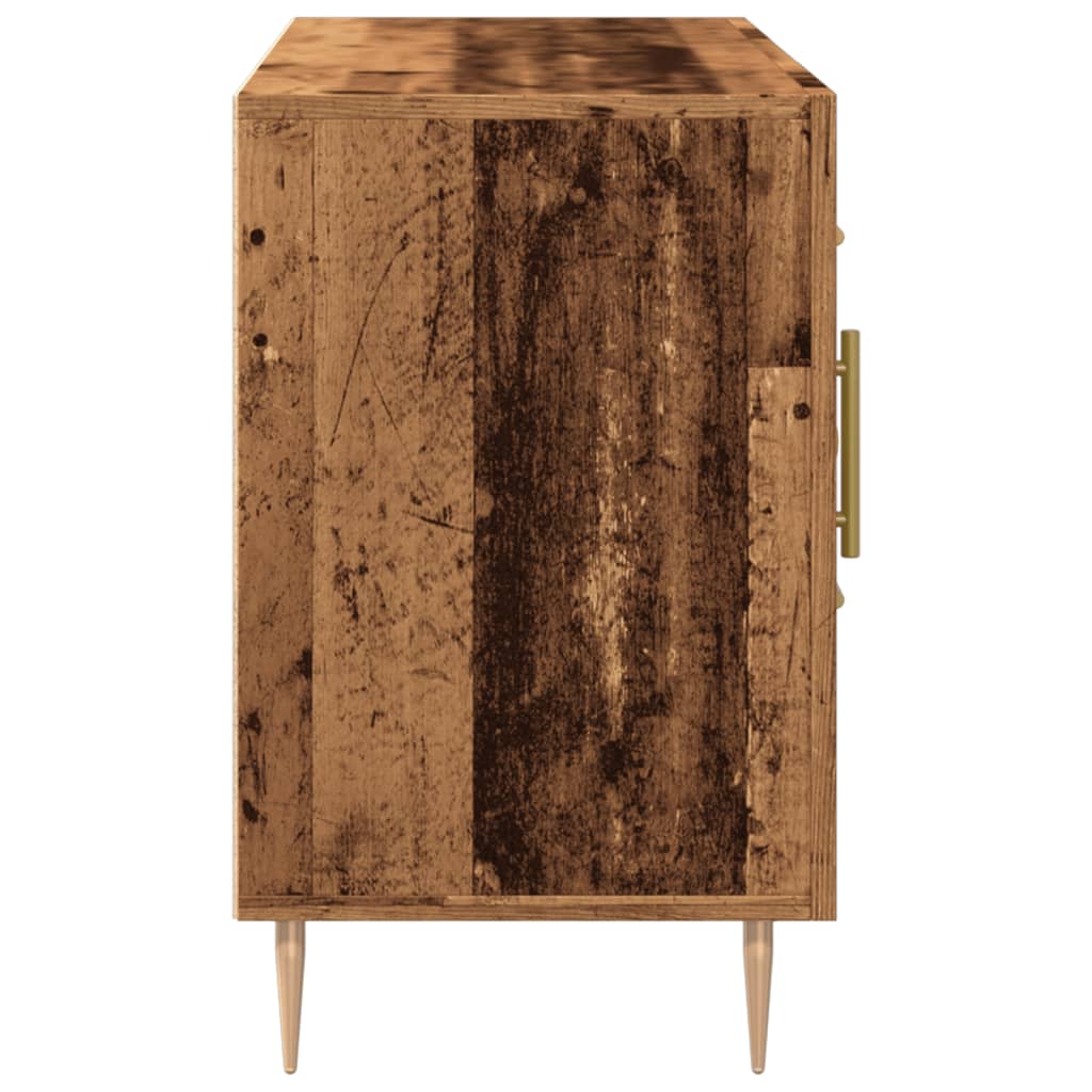 Dressoir 100x36x60 cm bewerkt hout oud houtkleurig