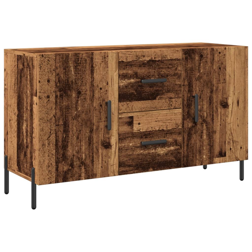 Dressoir 100x36x60 cm bewerkt hout oud houtkleurig
