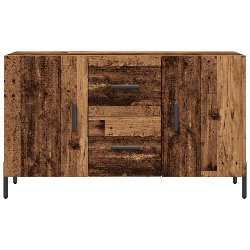 Dressoir 100x36x60 cm bewerkt hout oud houtkleurig