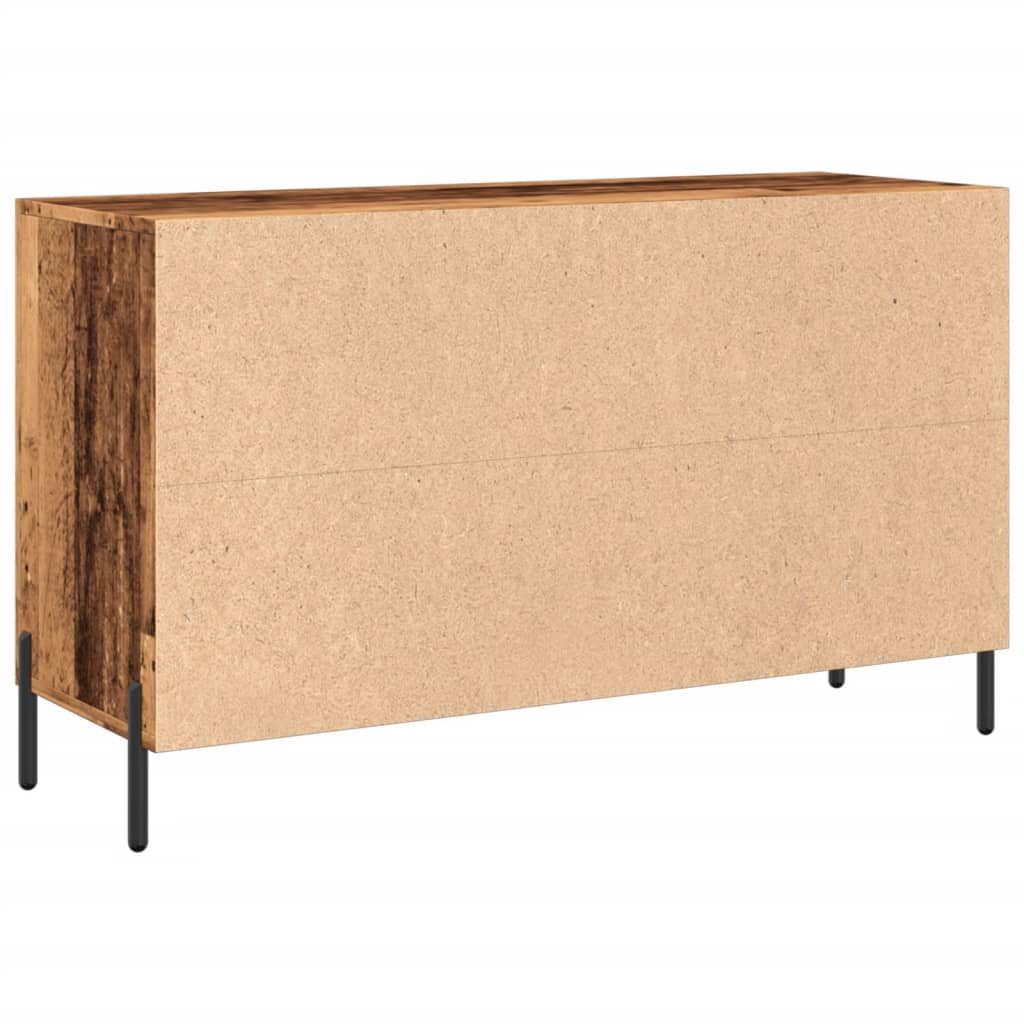 Dressoir 100x36x60 cm bewerkt hout oud houtkleurig