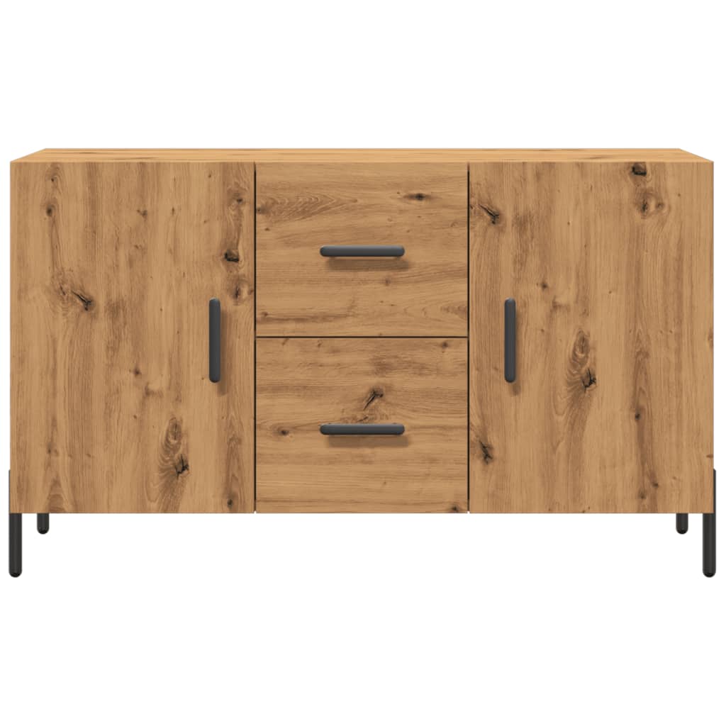 Dressoir 100x36x60 cm bewerkt hout artisanaal eikenkleurig