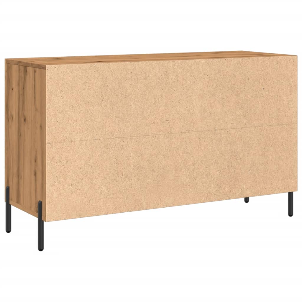 Dressoir 100x36x60 cm bewerkt hout artisanaal eikenkleurig