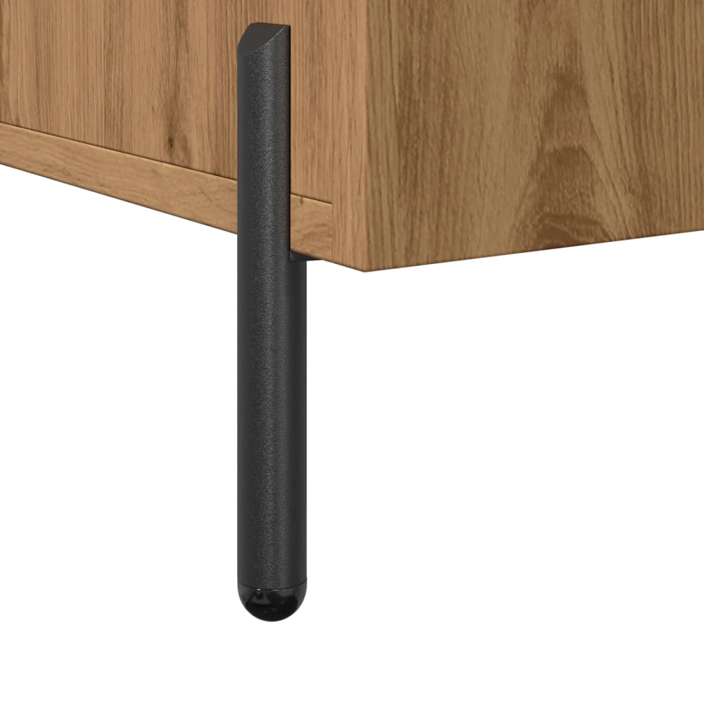Dressoir 100x36x60 cm bewerkt hout artisanaal eikenkleurig