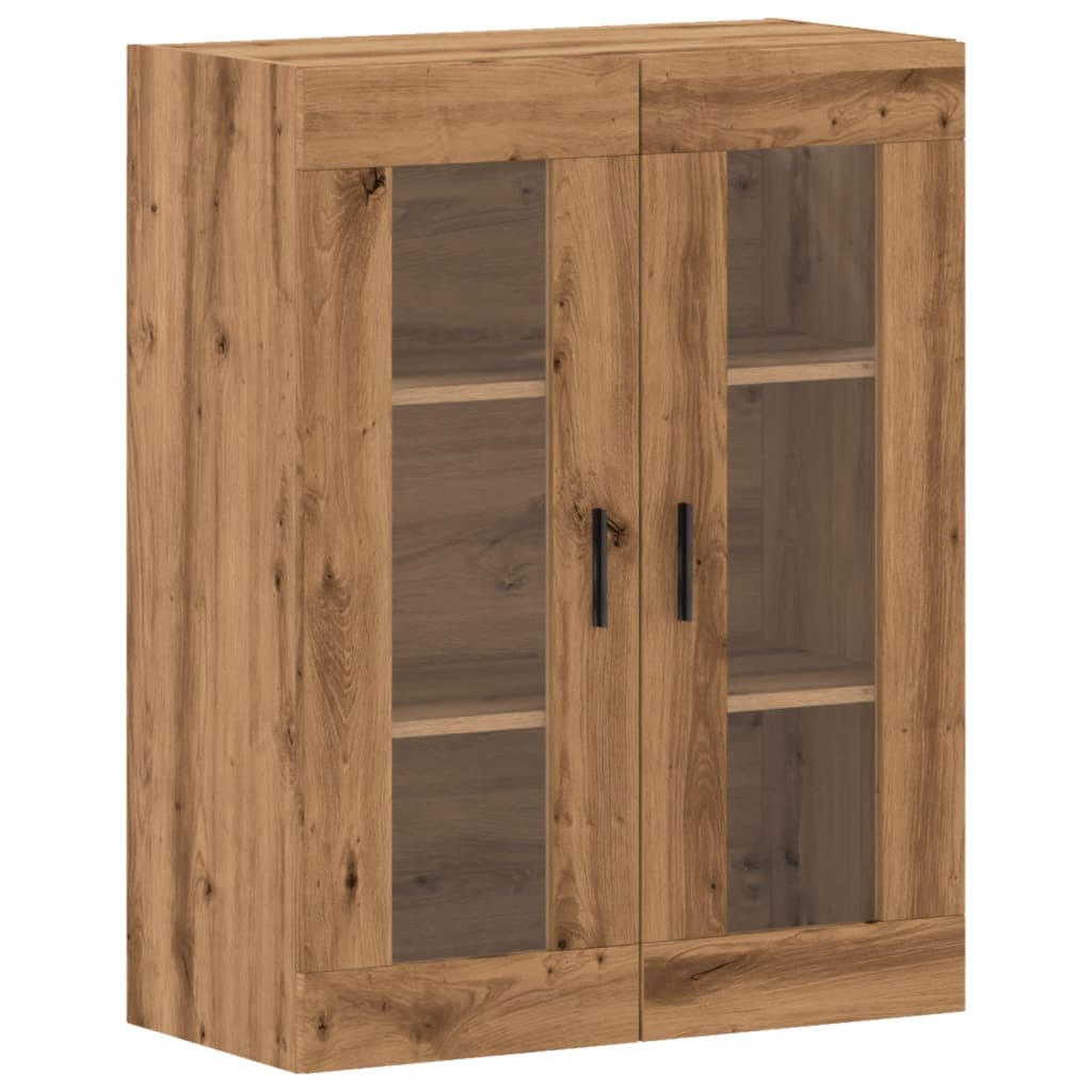 Wandkast 69,5x34x90 cm artisanaal eikenkleurig