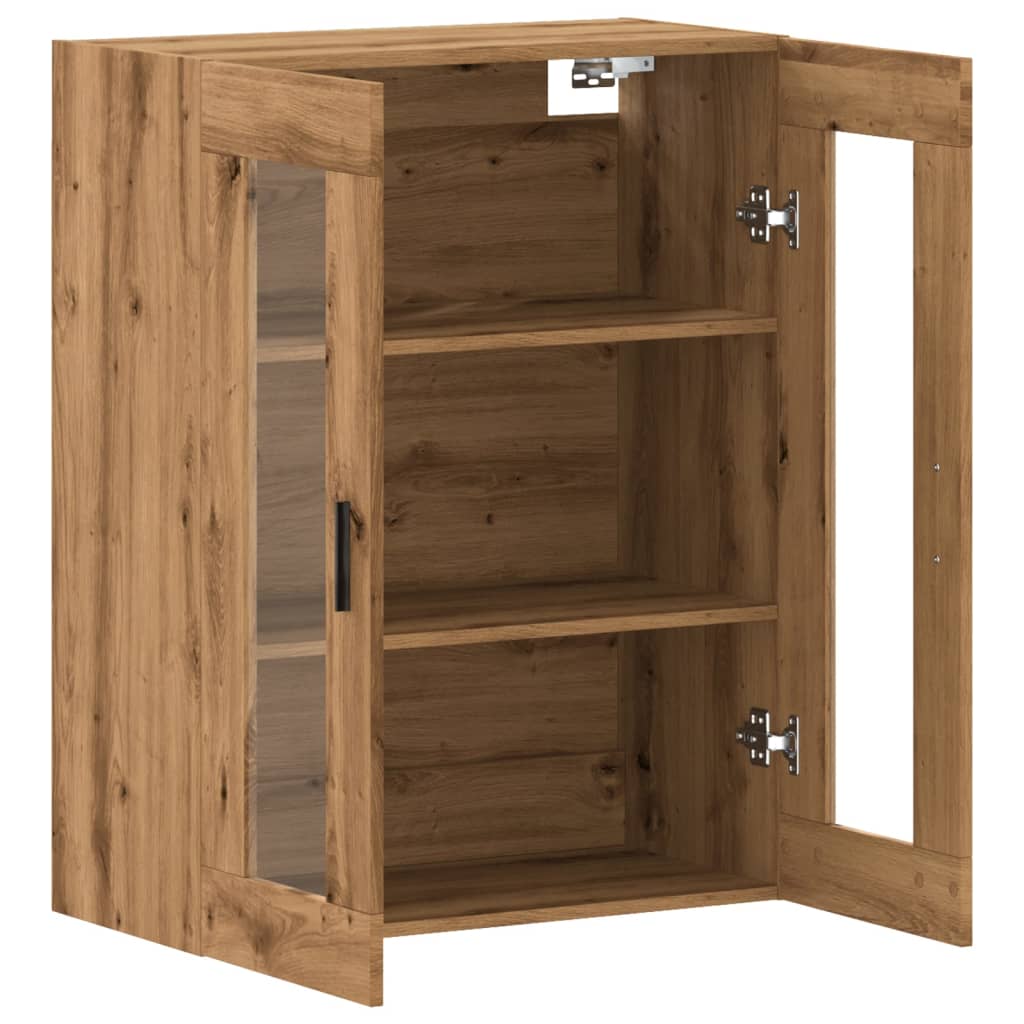 Wandkast 69,5x34x90 cm artisanaal eikenkleurig