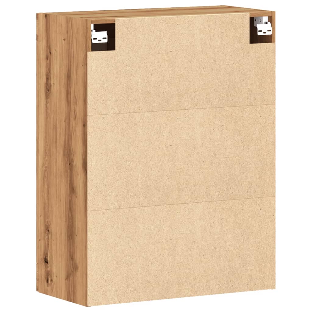 Wandkast 69,5x34x90 cm artisanaal eikenkleurig