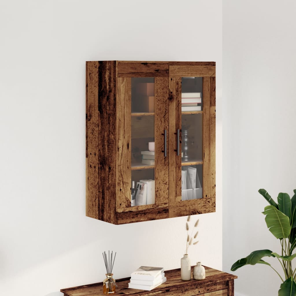 Dressoir 69,5x34x90 cm bewerkt hout oud houtkleurig