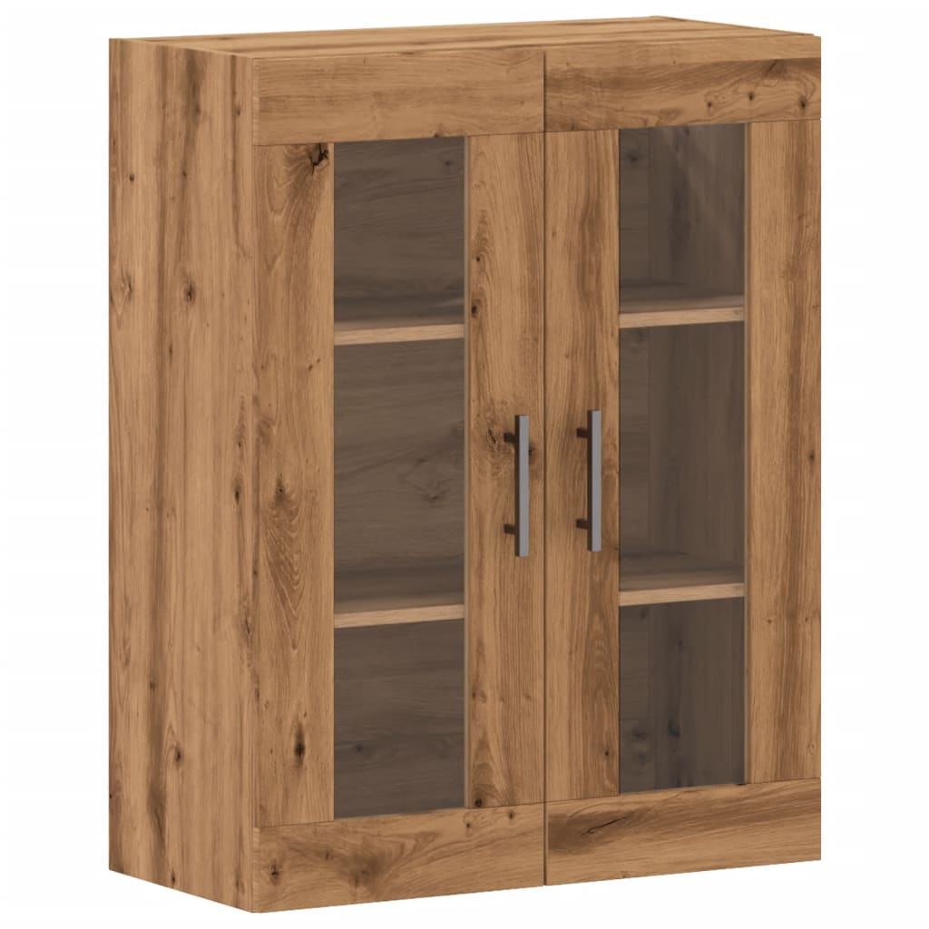 Dressoir 69,5x34x90 cm bewerkt hout artisanaal eikenkleur