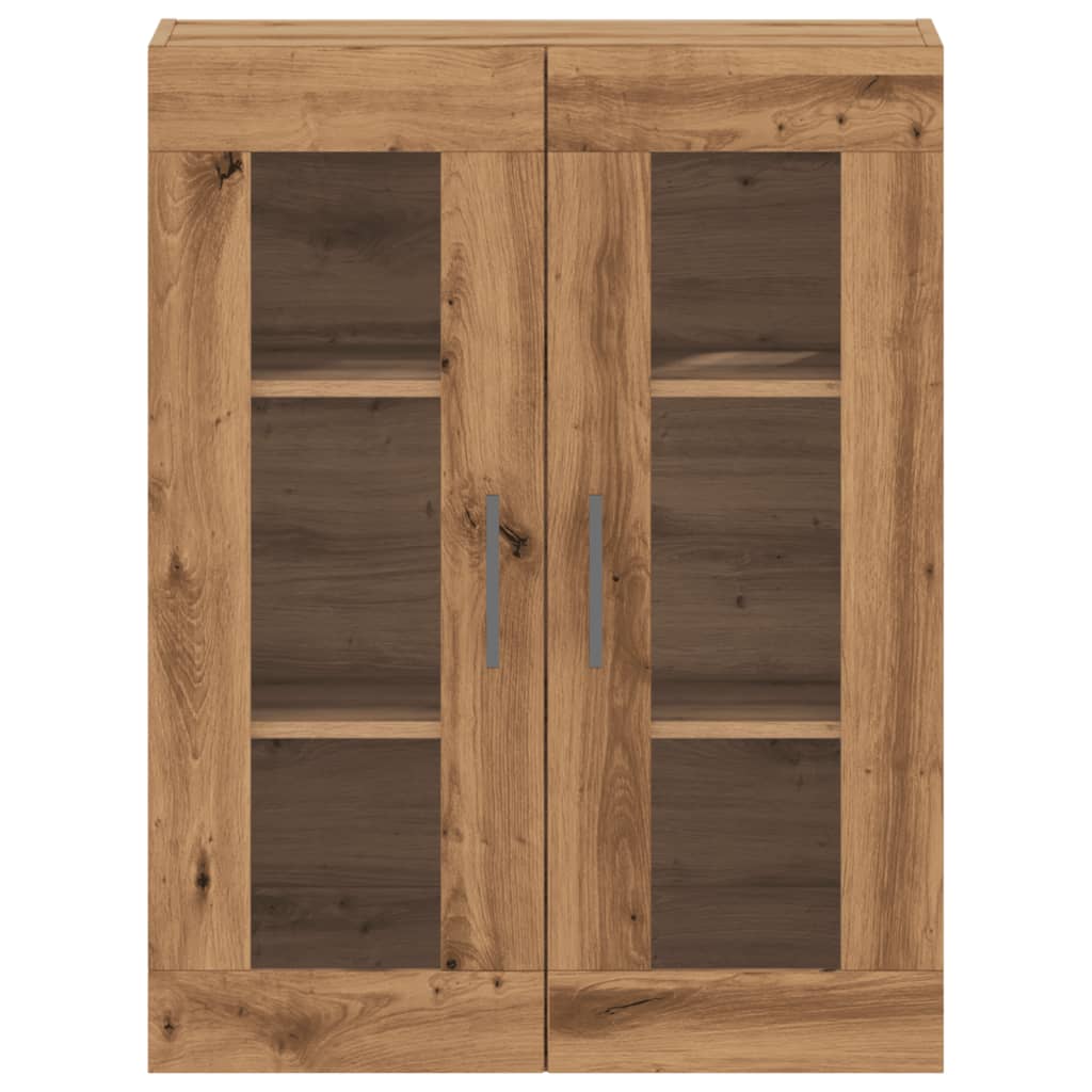Dressoir 69,5x34x90 cm bewerkt hout artisanaal eikenkleur
