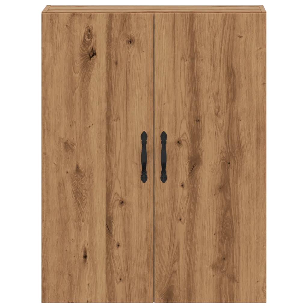 Wandkast 69,5x34x90 cm bewerkt hout artisanaal eikenkleurig