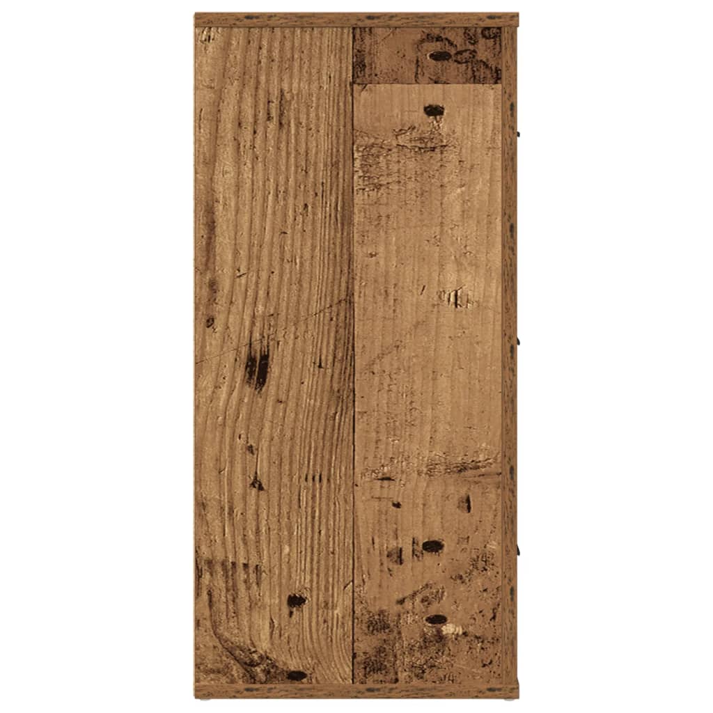 Dressoir 80x33x70 cm bewerkt hout oud houtkleurig