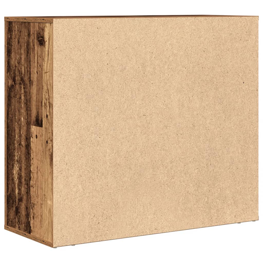 Dressoir 80x33x70 cm bewerkt hout oud houtkleurig