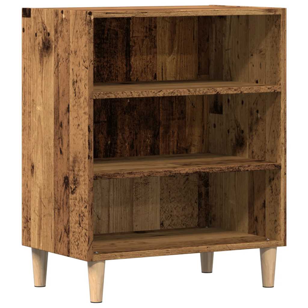 Dressoir 57x35x75 cm bewerkt hout oud houtkleurig