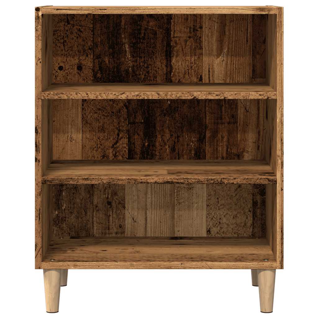Dressoir 57x35x75 cm bewerkt hout oud houtkleurig