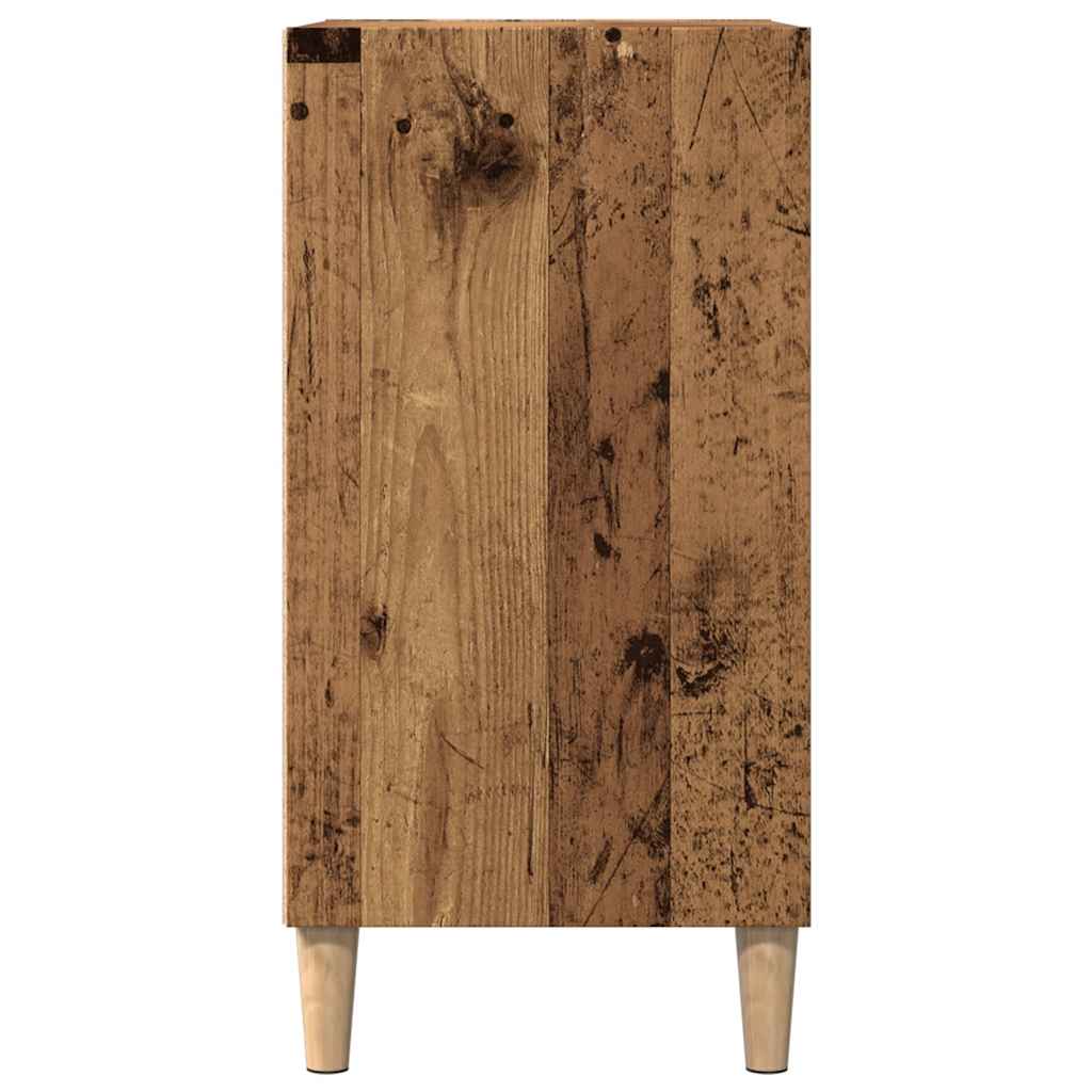 Dressoir 57x35x75 cm bewerkt hout oud houtkleurig