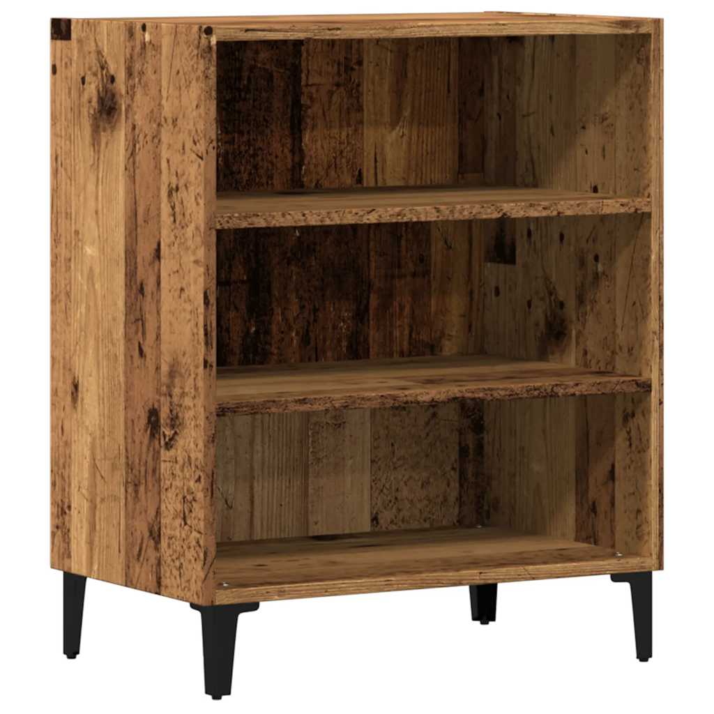 Dressoir 57x35x75 cm bewerkt hout oud houtkleurig
