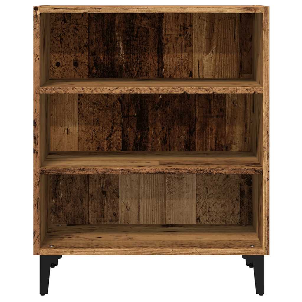 Dressoir 57x35x75 cm bewerkt hout oud houtkleurig