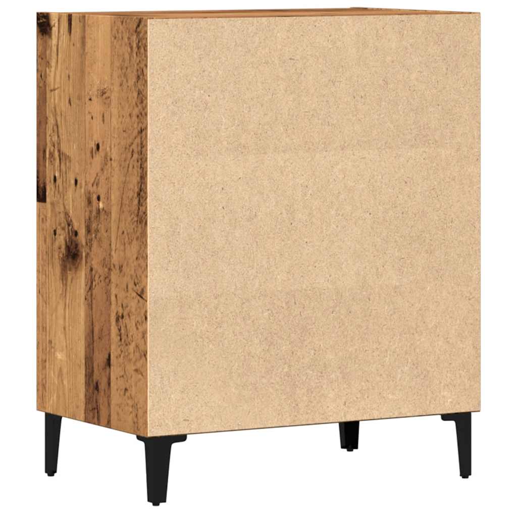 Dressoir 57x35x75 cm bewerkt hout oud houtkleurig