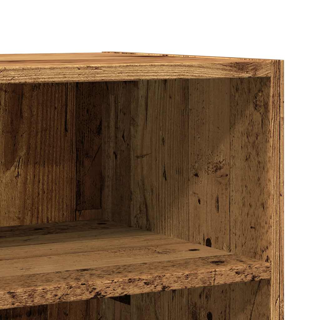 Dressoir 57x35x75 cm bewerkt hout oud houtkleurig