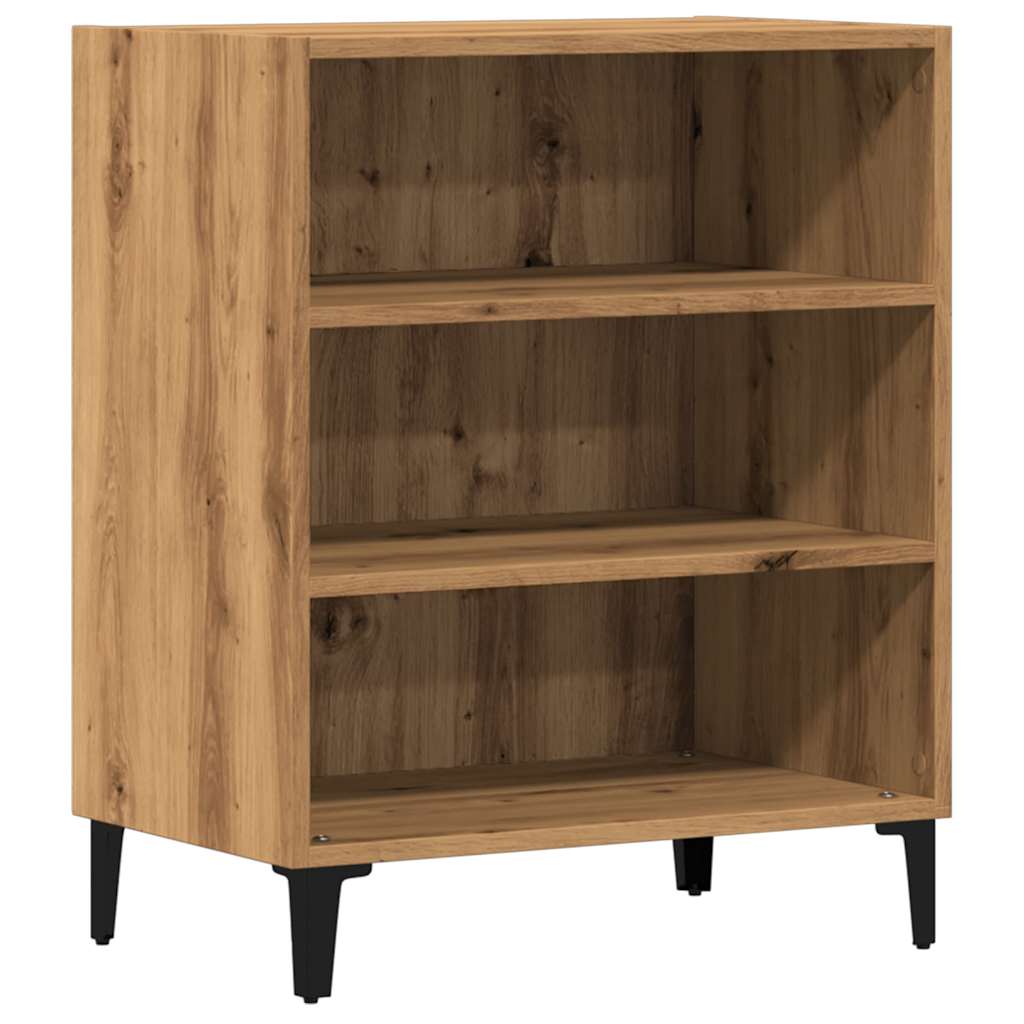 Dressoir 57x35x75 cm bewerkt hout artisanaal eikenkleurig