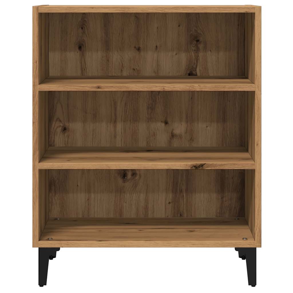 Dressoir 57x35x75 cm bewerkt hout artisanaal eikenkleurig