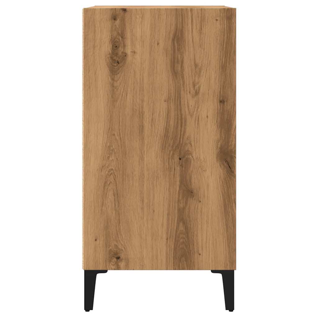 Dressoir 57x35x75 cm bewerkt hout artisanaal eikenkleurig