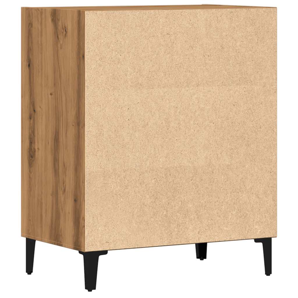 Dressoir 57x35x75 cm bewerkt hout artisanaal eikenkleurig