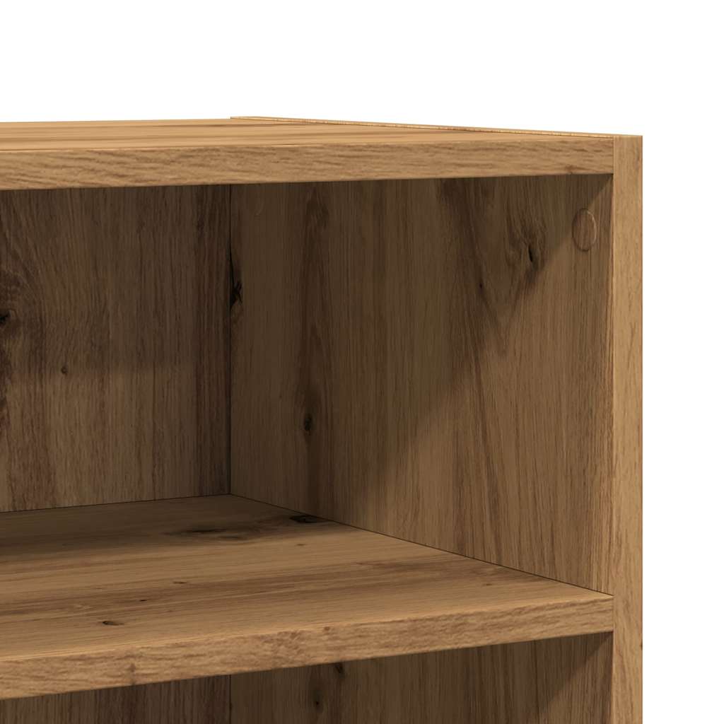 Dressoir 57x35x75 cm bewerkt hout artisanaal eikenkleurig