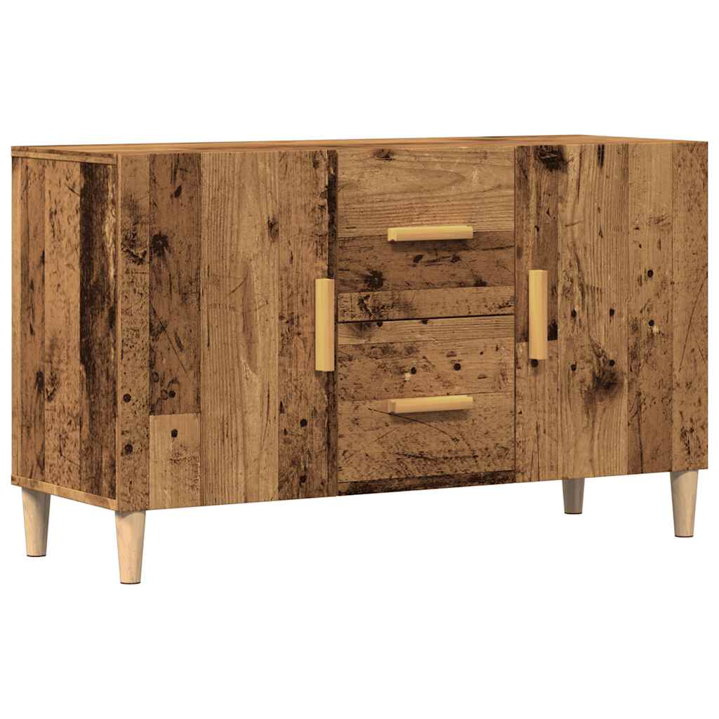 Dressoir 100x36x60 cm bewerkt hout oud houtkleurig