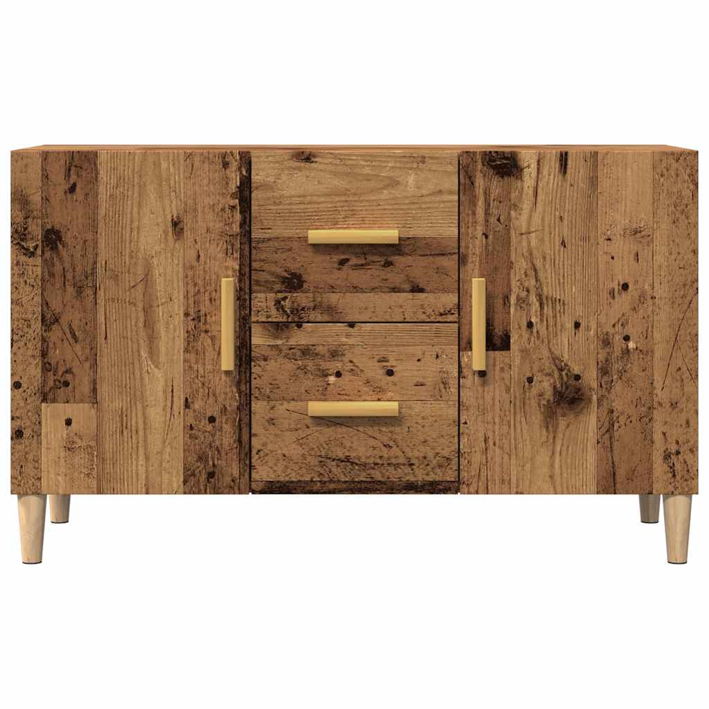 Dressoir 100x36x60 cm bewerkt hout oud houtkleurig