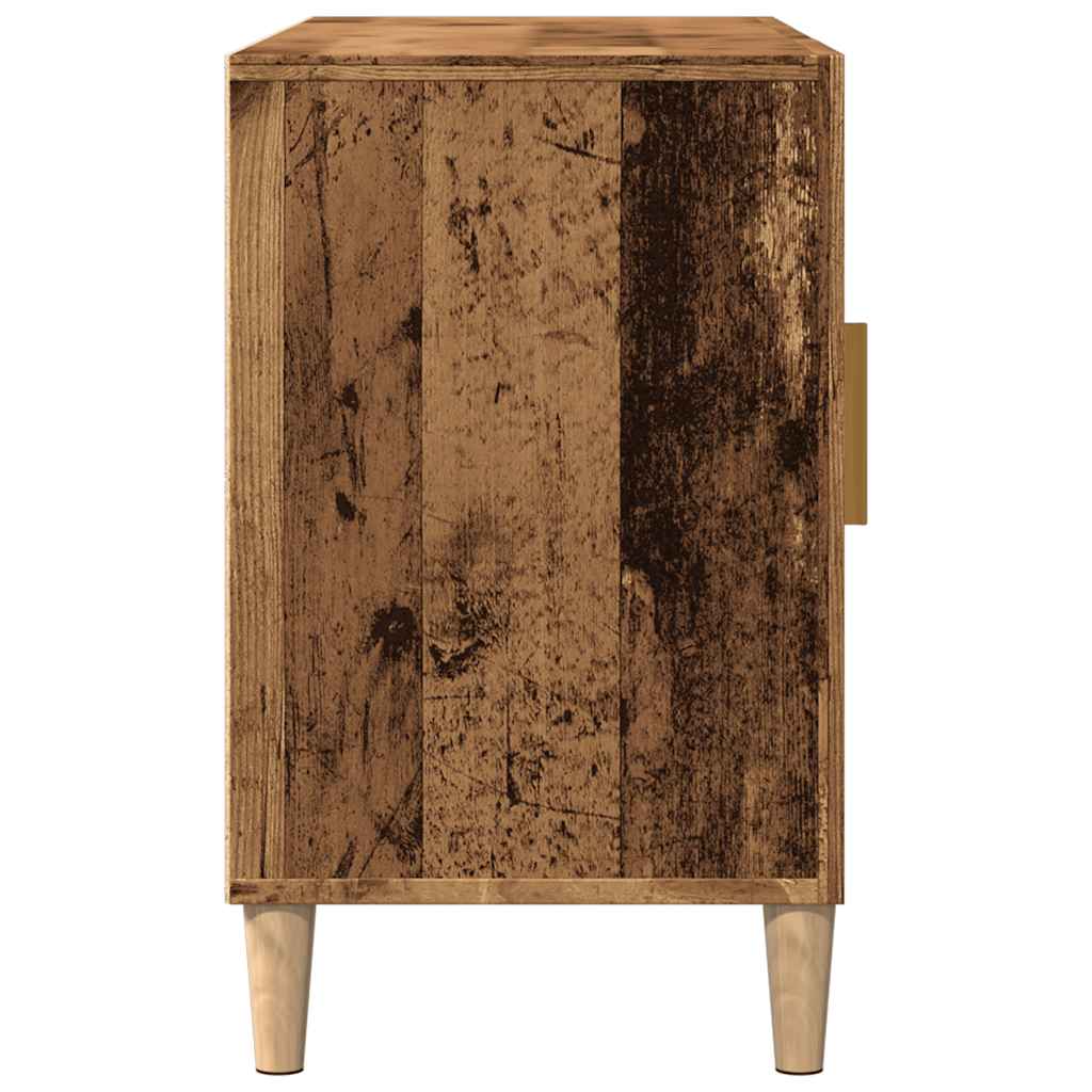Dressoir 100x36x60 cm bewerkt hout oud houtkleurig