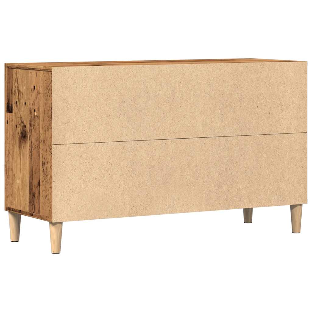 Dressoir 100x36x60 cm bewerkt hout oud houtkleurig