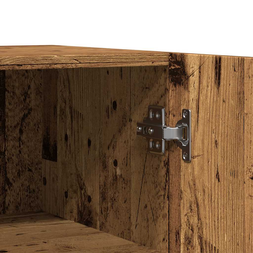 Dressoir 100x36x60 cm bewerkt hout oud houtkleurig