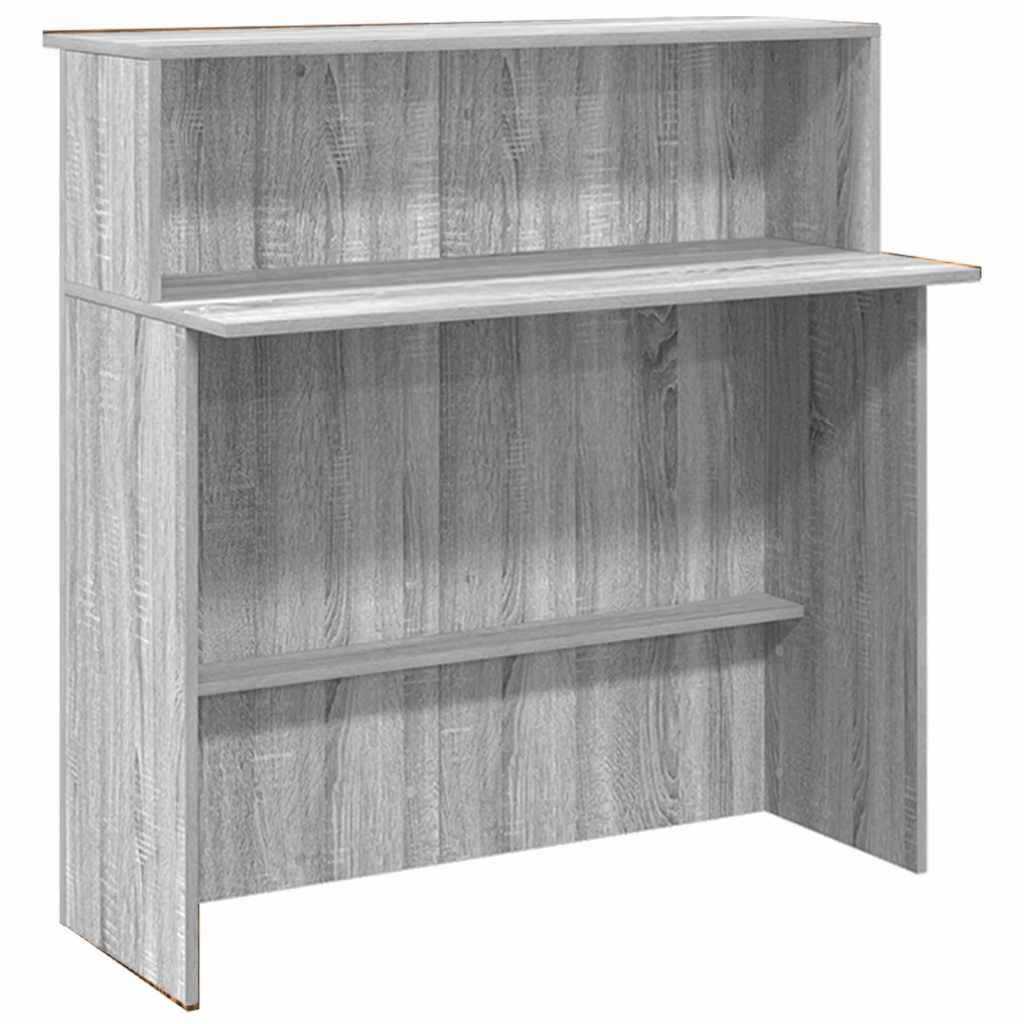 Receptiebalie 200x50x103,5 cm bewerkt hout grijs sonoma eiken