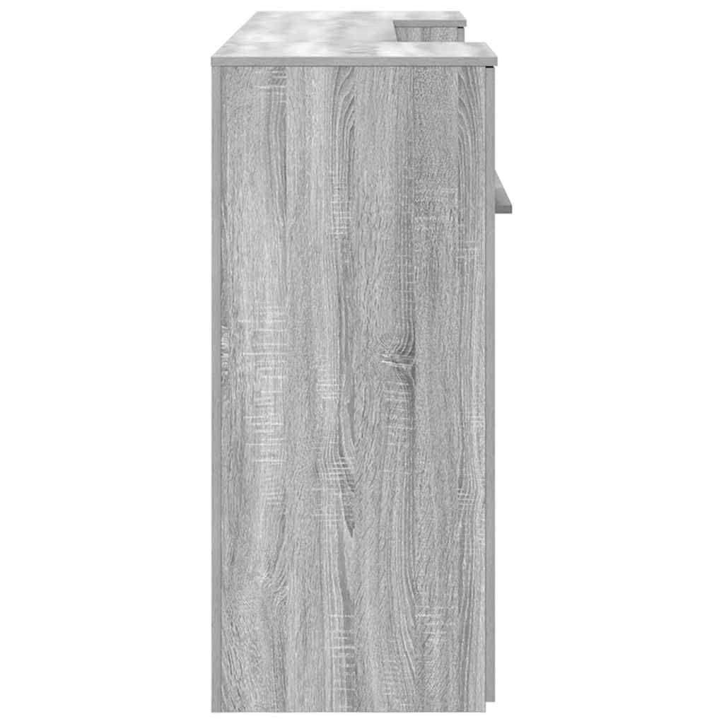 Receptiebalie 200x50x103,5 cm bewerkt hout grijs sonoma eiken