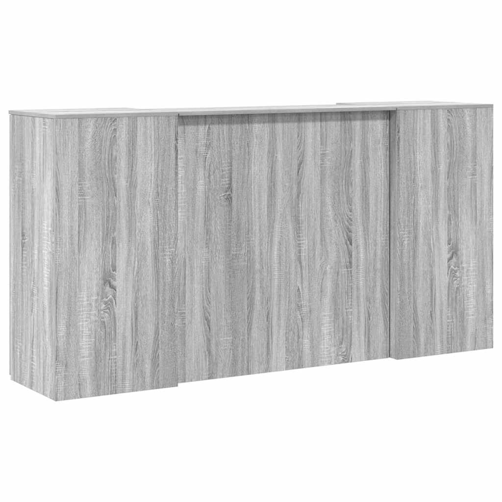 Receptiebalie 200x50x103,5 cm bewerkt hout grijs sonoma eiken