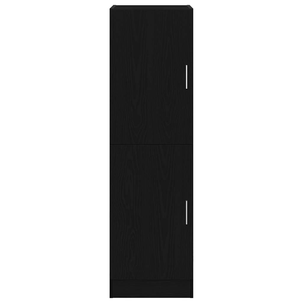 Keukenkast 38x41,5x131,5 cm bewerkt hout zwart