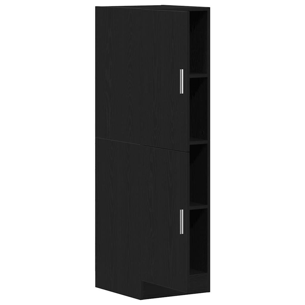 Keukenkast 38x41,5x131,5 cm bewerkt hout zwart