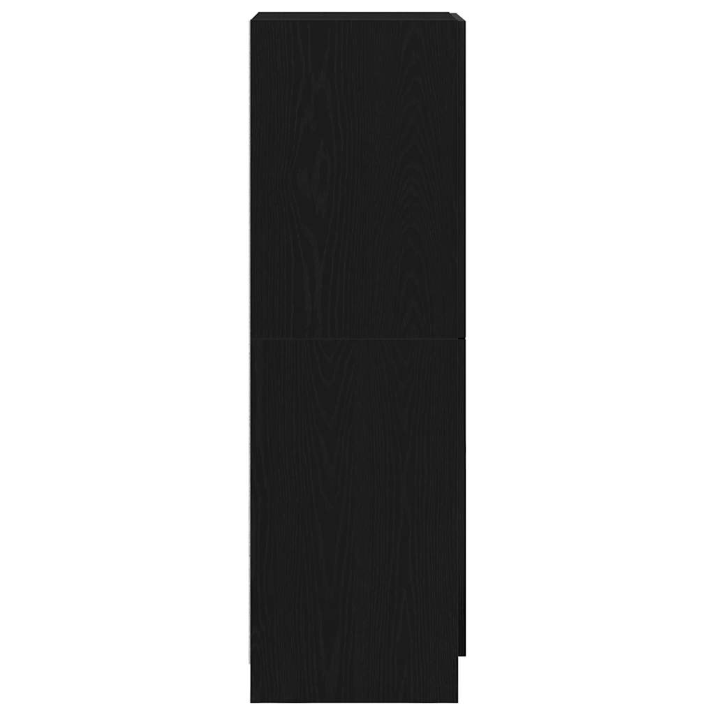 Keukenkast 38x41,5x131,5 cm bewerkt hout zwart