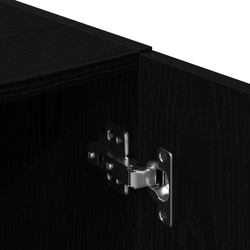 Keukenkast 38x41,5x131,5 cm bewerkt hout zwart