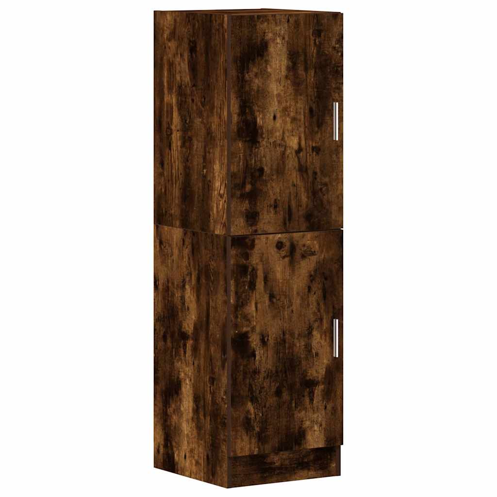 Keukenkast 38x41,5x131,5 cm bewerkt hout gerookt eikenkleurig