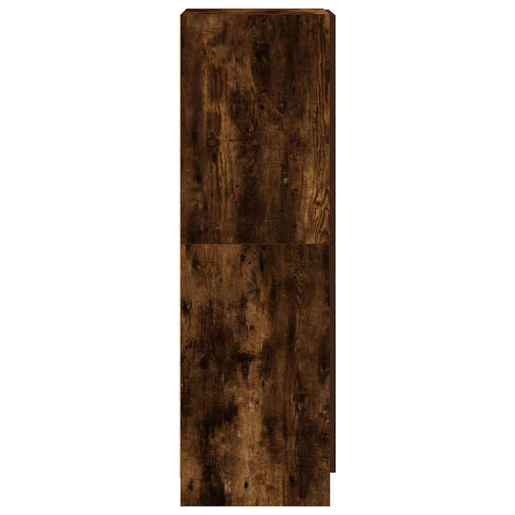 Keukenkast 38x41,5x131,5 cm bewerkt hout gerookt eikenkleurig