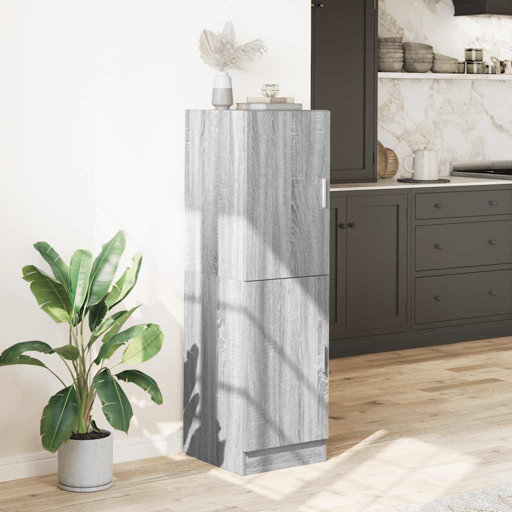 Keukenkast 38x41,5x131,5 cm bewerkt hout grijs sonoma eiken