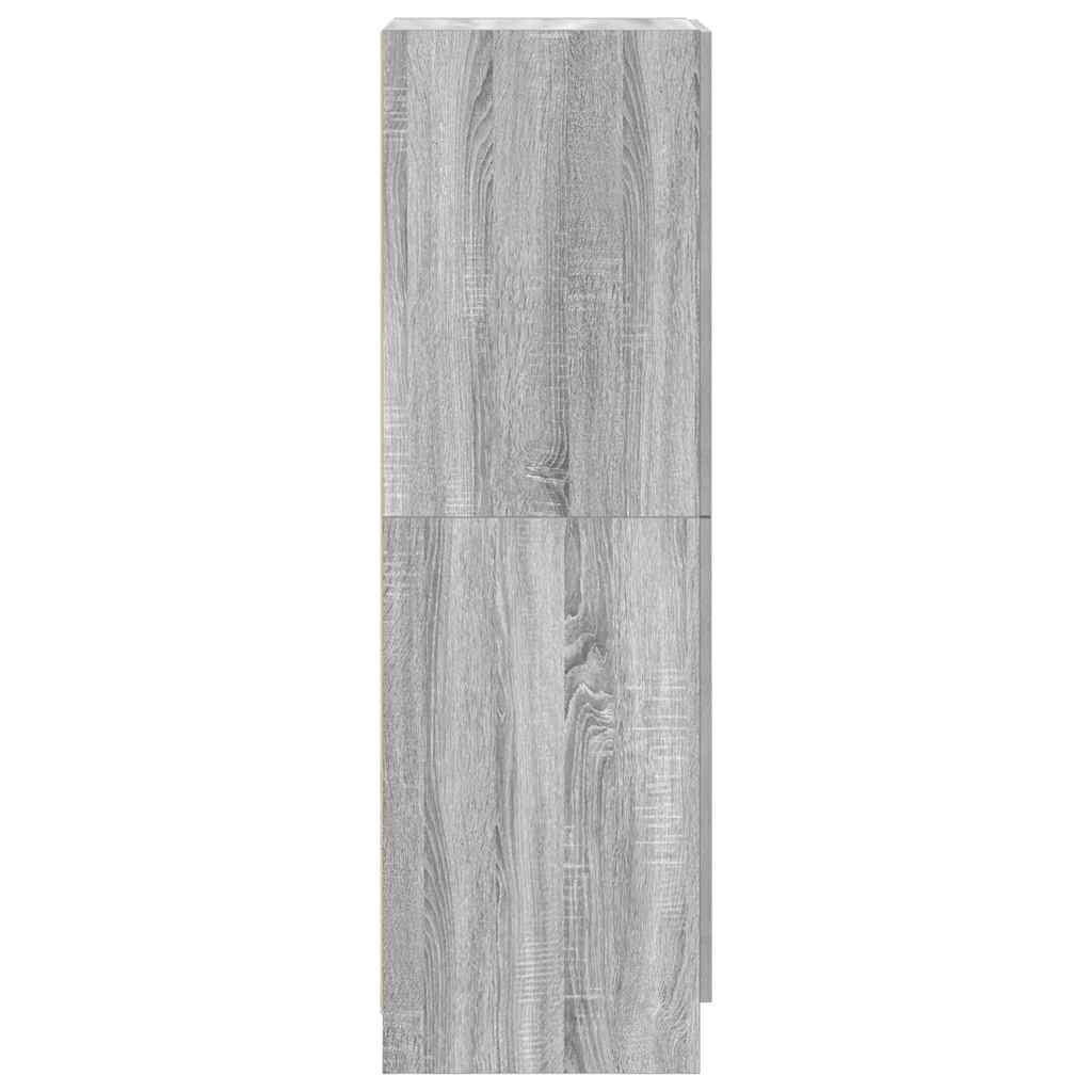 Keukenkast 38x41,5x131,5 cm bewerkt hout grijs sonoma eiken