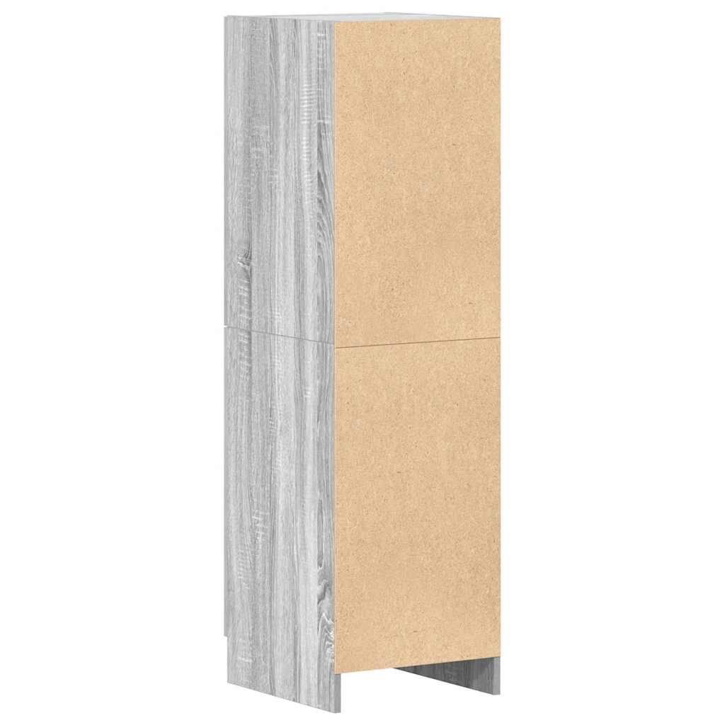 Keukenkast 38x41,5x131,5 cm bewerkt hout grijs sonoma eiken