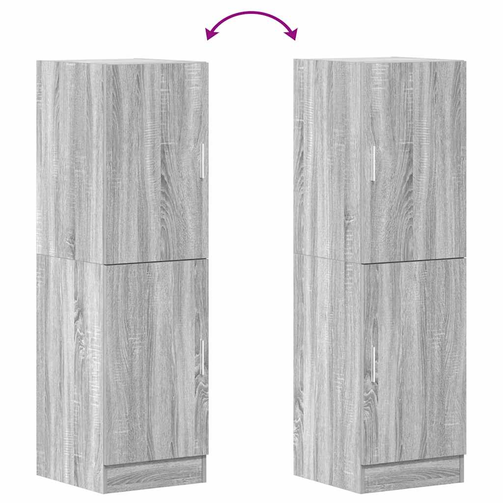 Keukenkast 38x41,5x131,5 cm bewerkt hout grijs sonoma eiken