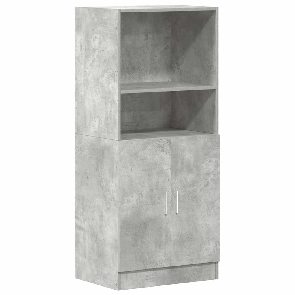 Keukenkast 57x41,5x131,5 cm bewerkt hout betongrijs