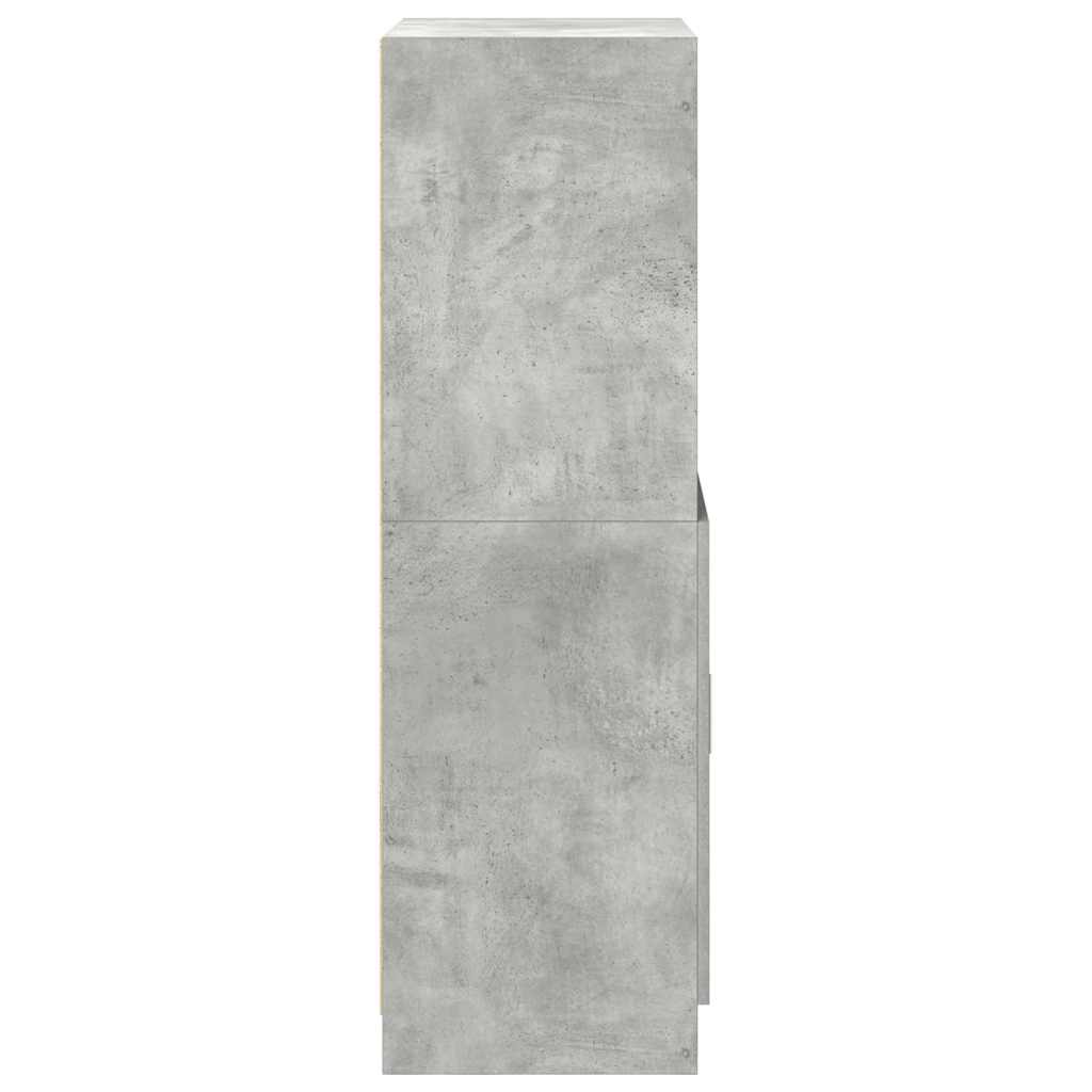 Keukenkast 57x41,5x131,5 cm bewerkt hout betongrijs